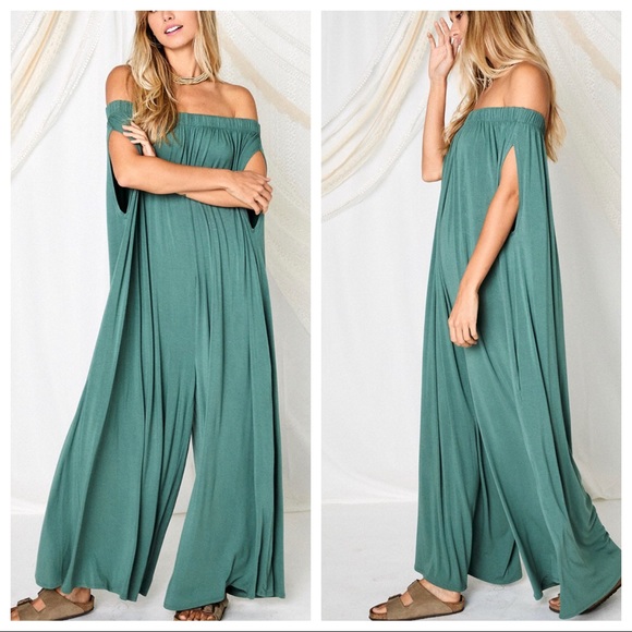 Most Fabulous Off The Shoulder Cape Jumpsuit - Picture 5 of 6
